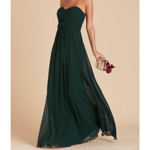 Strapless Emerald Bridesmaid Dress/Evening Gown